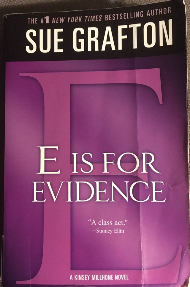 E is for evidence by Sue Grafton book cover